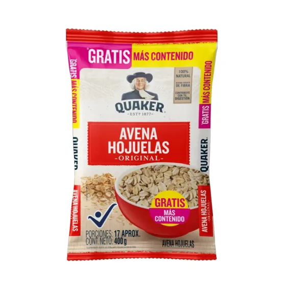Avena Quaker Hojuela*400Gr Sobre
