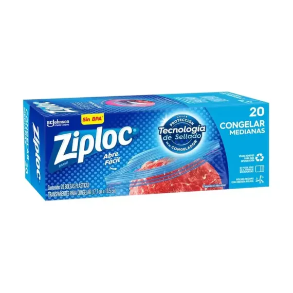 Bolsa Ziploc Congelar Media*20 Unds