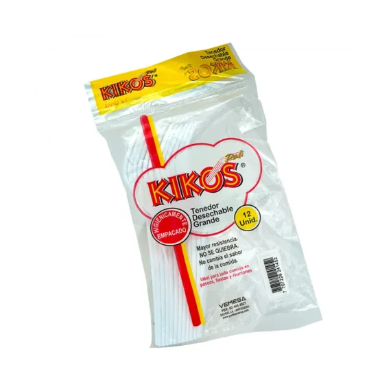 Tenedor Desechable Kikos *12Un Grde