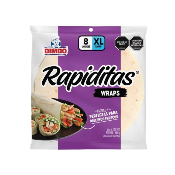 Tortilla Bimbo Blanca*8Un*580 Gr