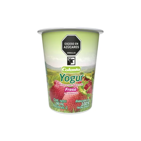 Yogurt Colanta Vaso*190 Ml Fresa